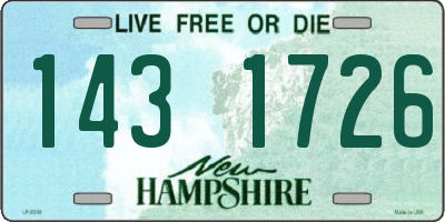 NH license plate 1431726