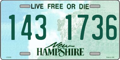 NH license plate 1431736