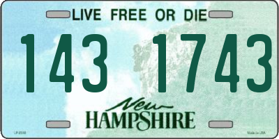 NH license plate 1431743