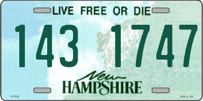 NH license plate 1431747