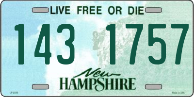 NH license plate 1431757