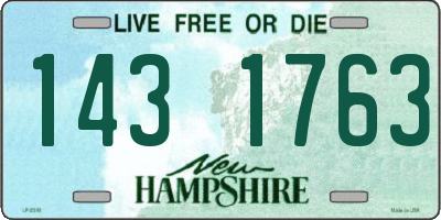 NH license plate 1431763
