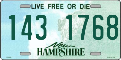 NH license plate 1431768