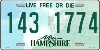 NH license plate 1431774
