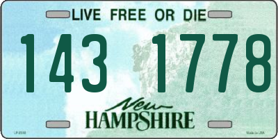 NH license plate 1431778