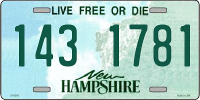 NH license plate 1431781