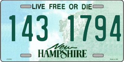 NH license plate 1431794