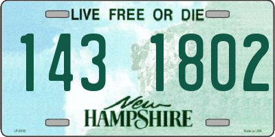 NH license plate 1431802