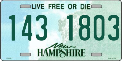 NH license plate 1431803
