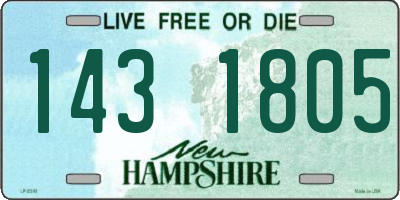 NH license plate 1431805