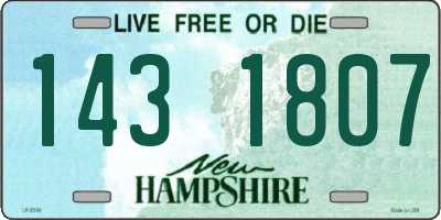NH license plate 1431807