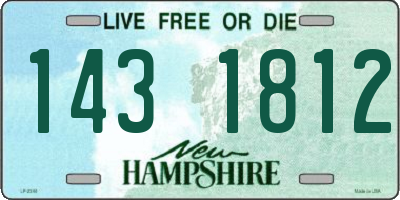 NH license plate 1431812