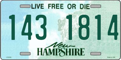 NH license plate 1431814