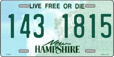 NH license plate 1431815