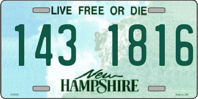 NH license plate 1431816