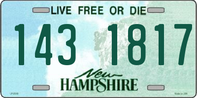 NH license plate 1431817