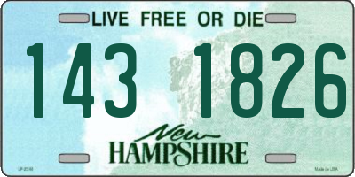 NH license plate 1431826