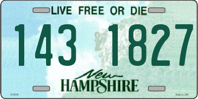 NH license plate 1431827