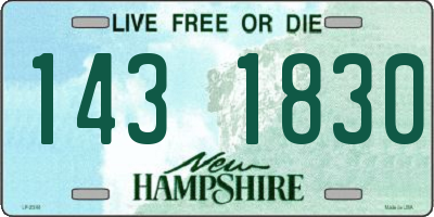 NH license plate 1431830