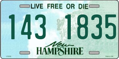 NH license plate 1431835