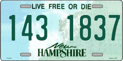 NH license plate 1431837