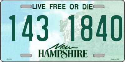 NH license plate 1431840