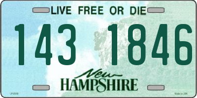 NH license plate 1431846