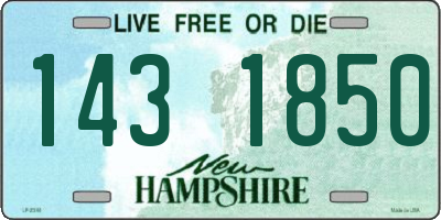 NH license plate 1431850