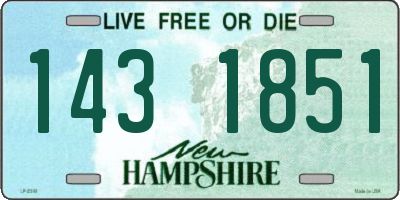 NH license plate 1431851