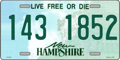 NH license plate 1431852