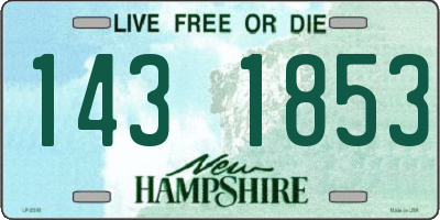 NH license plate 1431853