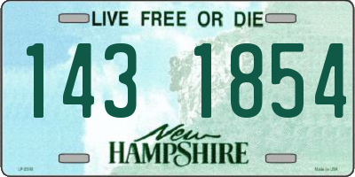 NH license plate 1431854