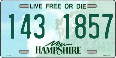 NH license plate 1431857