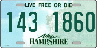NH license plate 1431860