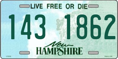 NH license plate 1431862
