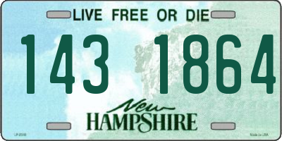 NH license plate 1431864