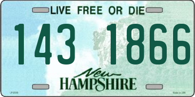 NH license plate 1431866