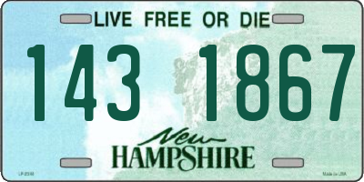 NH license plate 1431867