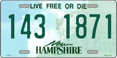 NH license plate 1431871