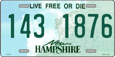 NH license plate 1431876