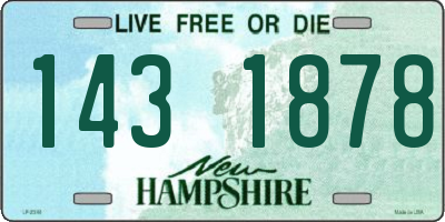NH license plate 1431878