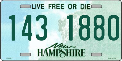 NH license plate 1431880