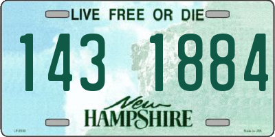 NH license plate 1431884