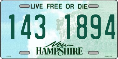 NH license plate 1431894