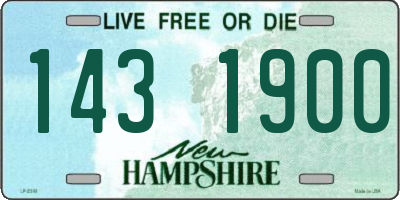 NH license plate 1431900
