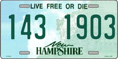 NH license plate 1431903