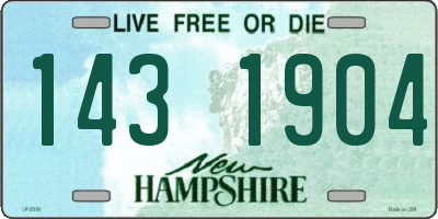 NH license plate 1431904