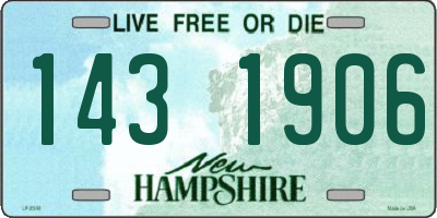 NH license plate 1431906