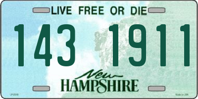 NH license plate 1431911