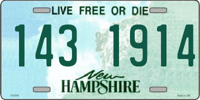 NH license plate 1431914